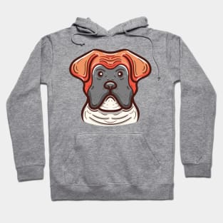 Cute boxer dog face Hoodie